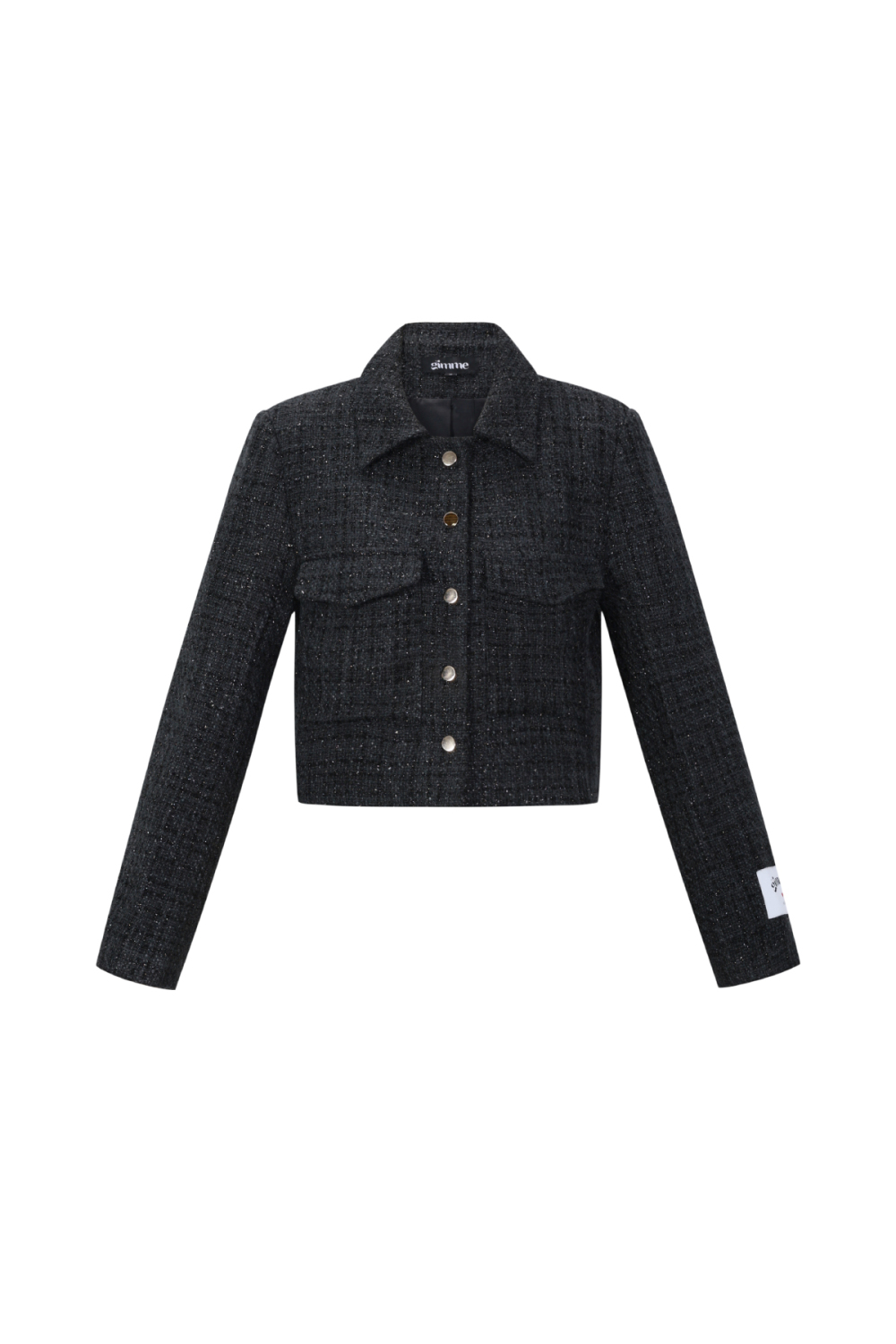 Tissu En Fibre De Polyester Femme Veste Élégante À Carreaux Statement