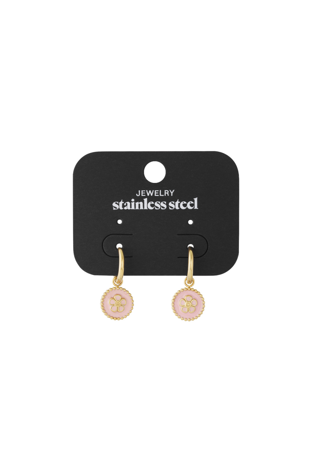 Boucles D'Oreilles Pendantes En Acier Inoxydable, Série Fleur, Décontractée, Simple Et Quotidienne, Bijoux Pour Femmes Image4