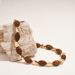 Collier De Perles En Résine De Forme Irrégulière Rétro 1 Pièce h5 Image4
