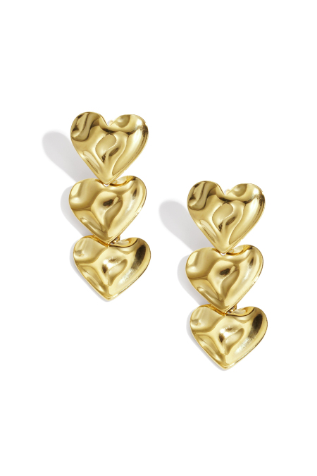 Boucles d'oreilles pendantes en forme de cœur, style décontracté et simple, pour femme