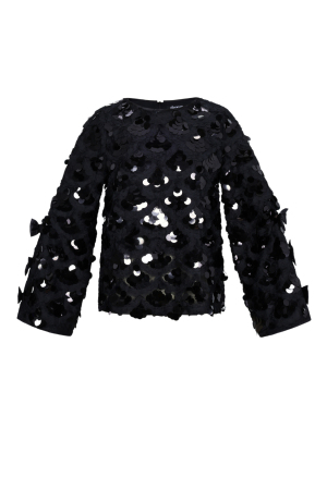 Tissu Polyester Fibre Femmes Hauts À Manches Longues Élégant Paillettes Déclaration h5