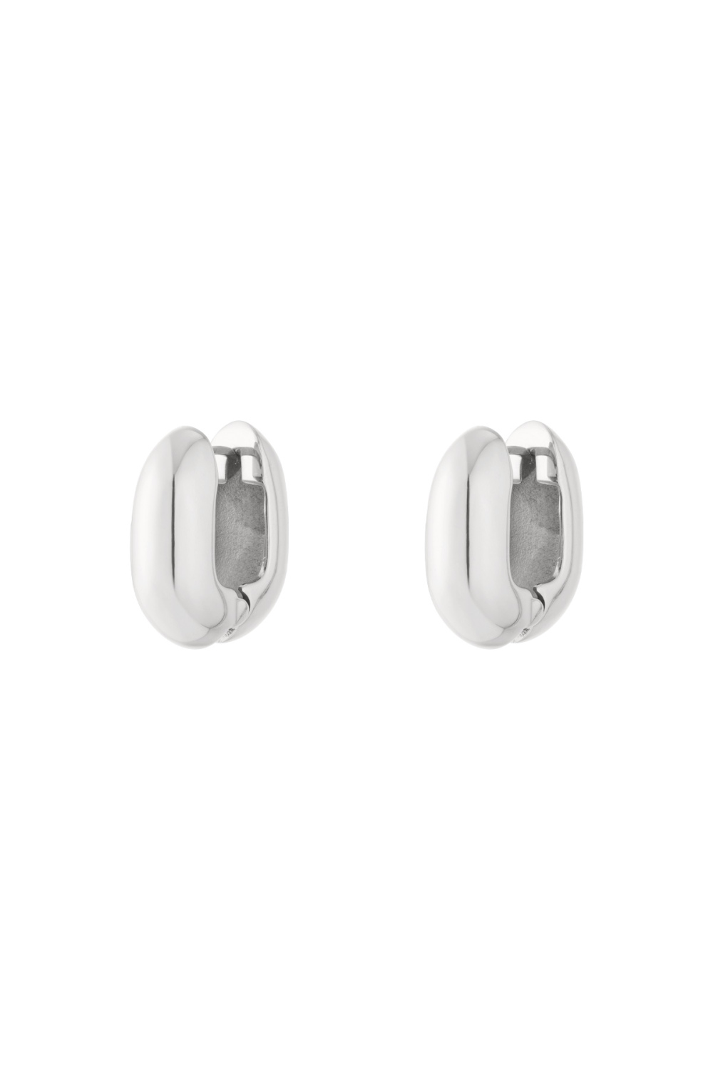 Boucles D'Oreilles Créoles De Forme Irrégulière Rectangulaires, Décontractées, Simples, Pour Femmes h5Image3