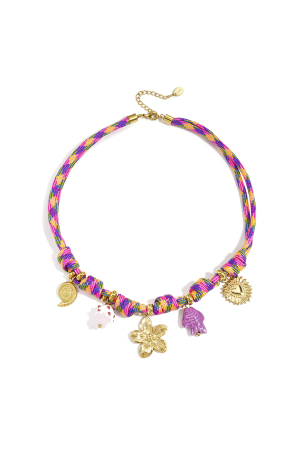 Colliers Pendentifs En Corde, Bijoux De Plage/Vacances Fleuris Pour Femmes h5
