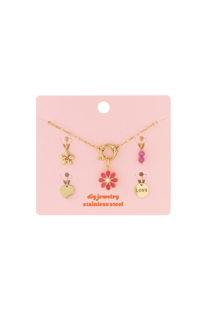 Collier Diy À Fleurs Rouges h5 Image4