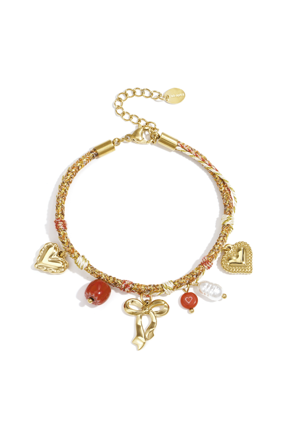 Bracelets À Breloques En Acier Inoxydable, Style Cœur, Décontracté, Simple, Pour Femme