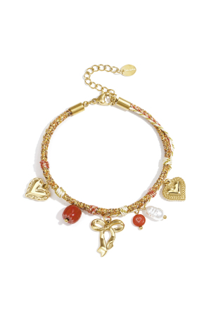 Bracelets À Breloques En Acier Inoxydable, Style Cœur, Décontracté, Simple, Pour Femme h5