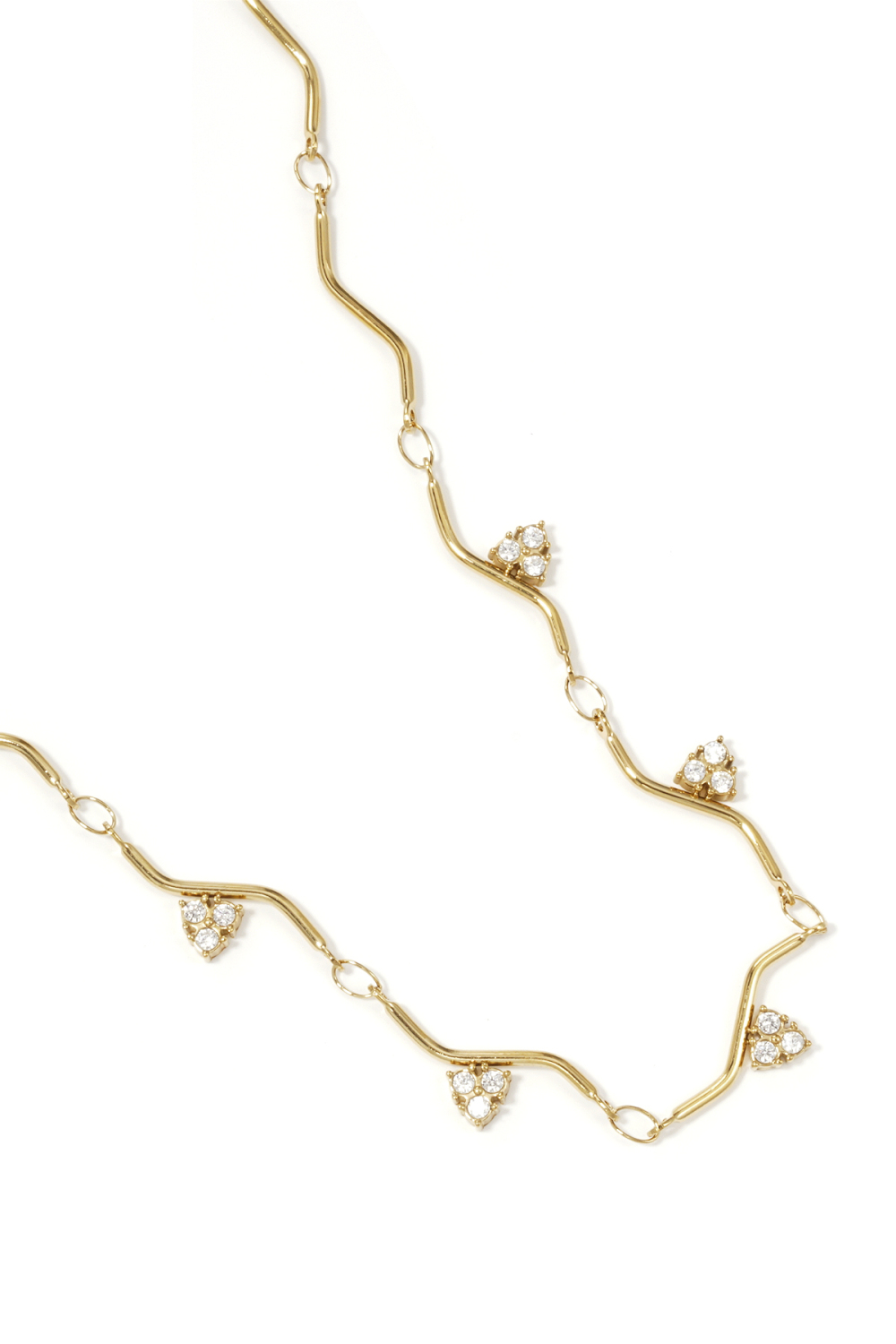 Collier Orné De Pierres À Motif En Zigzag h5Image2