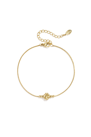 Bracelet Minimaliste Orné De Trèfles Et De Perles h5