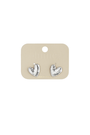 Boucles D'Oreilles À Tige En Forme De Cœur, Série Simple Daily Simple, Bijoux Pour Femmes h5 Image4
