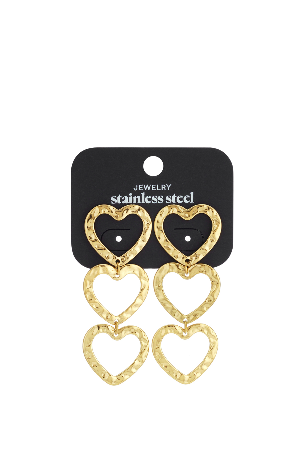 Boucles D'Oreilles Pendantes En Acier Inoxydable, Style Cœur, Décontractées, Simples Et Quotidiennes, Bijoux Pour Femmes Image5