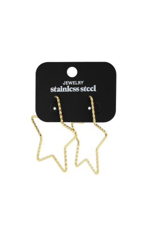 Boucles D'Oreilles Créoles En Acier Inoxydable, Série Star Casual Daily Simple, Bijoux Pour Femmes h5 Image6