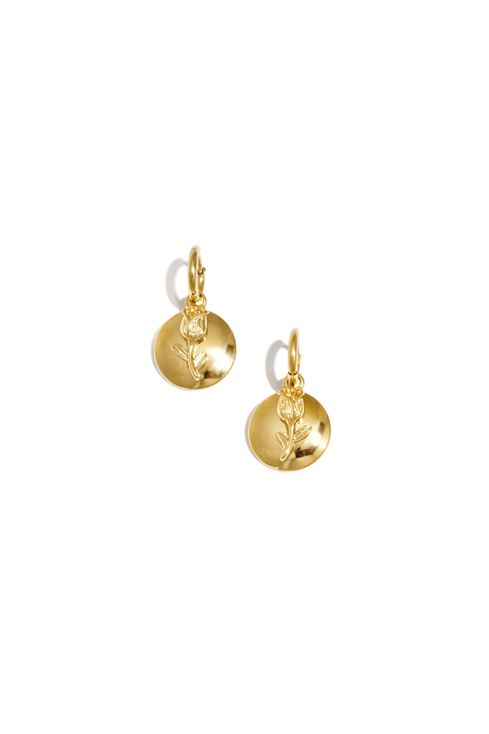 Boucles D'Oreilles Avec Pendentif Rose En Fleur 