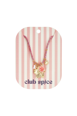 Collier En Cordon Coloré Avec Pendentifs Roses De Différentes Couleurs h5 Image4