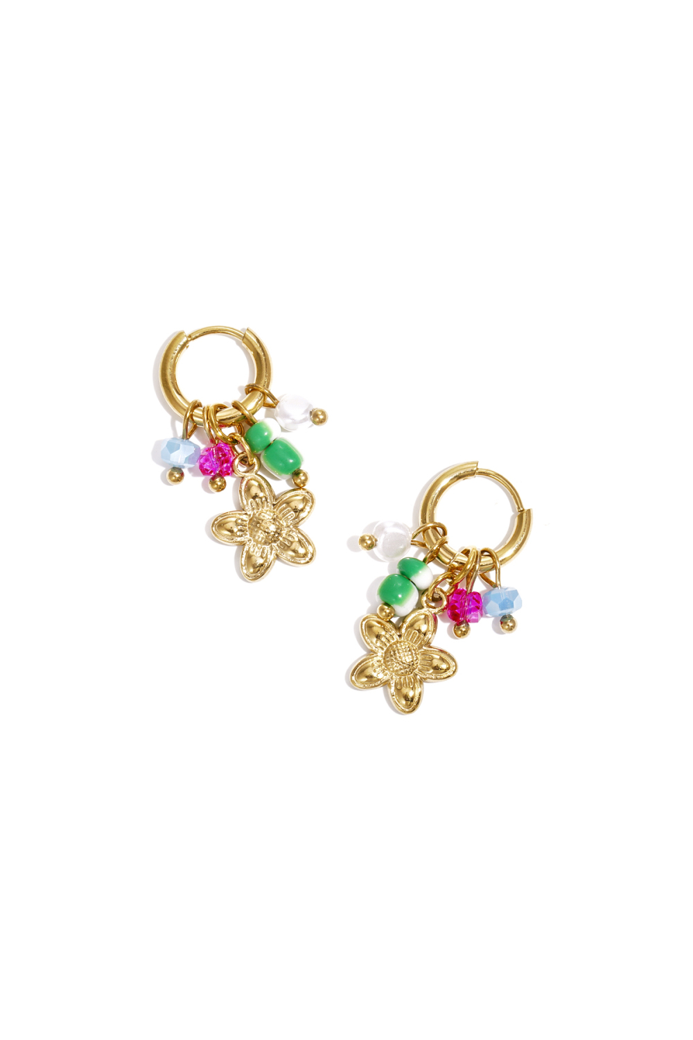Boucles D'Oreilles Pendantes En Acier Inoxydable, Style Floral, Collection Romantique Décontractée Pour Le Quotidien, Bijoux Pour Femmes 