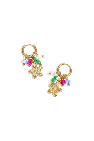 Boucles D'Oreilles Pendantes En Acier Inoxydable, Style Floral, Collection Romantique Décontractée Pour Le Quotidien, Bijoux Pour Femmes h5 