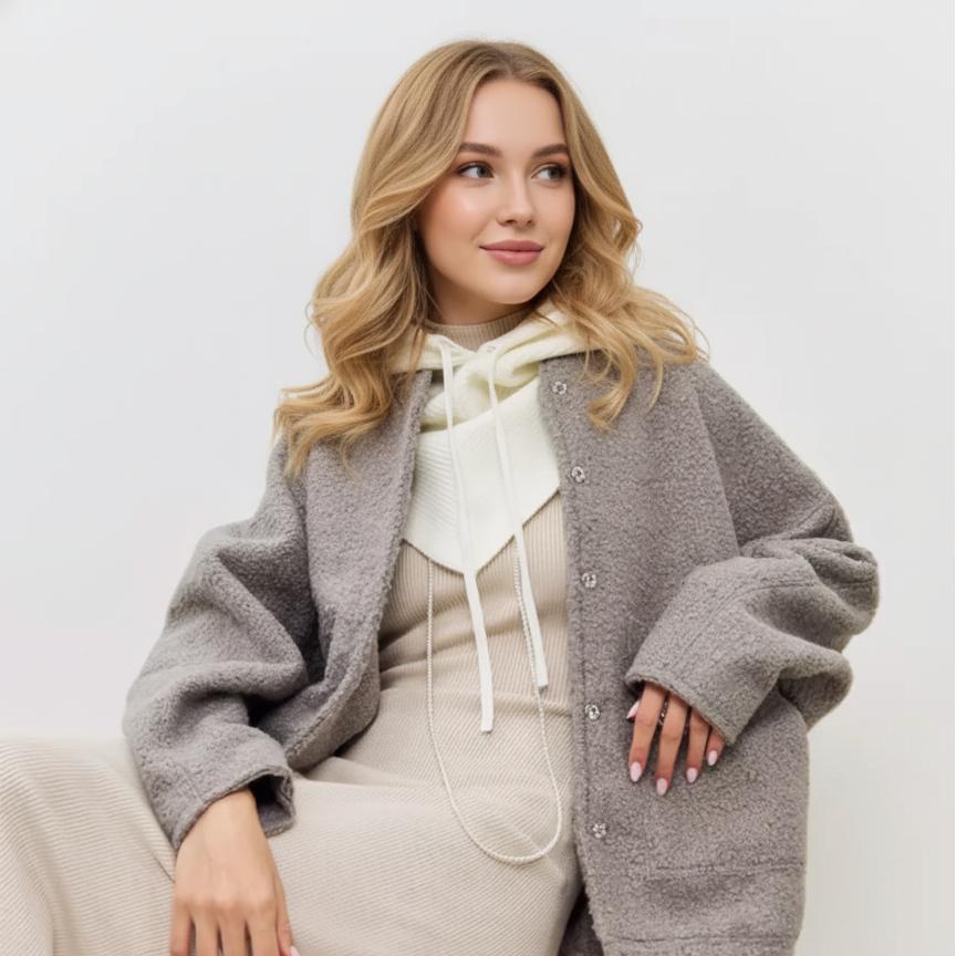 Écharpe D'Hiver Polyvalente En Polyester À Rayures Pour Femme, 1 Pièce h5Image4