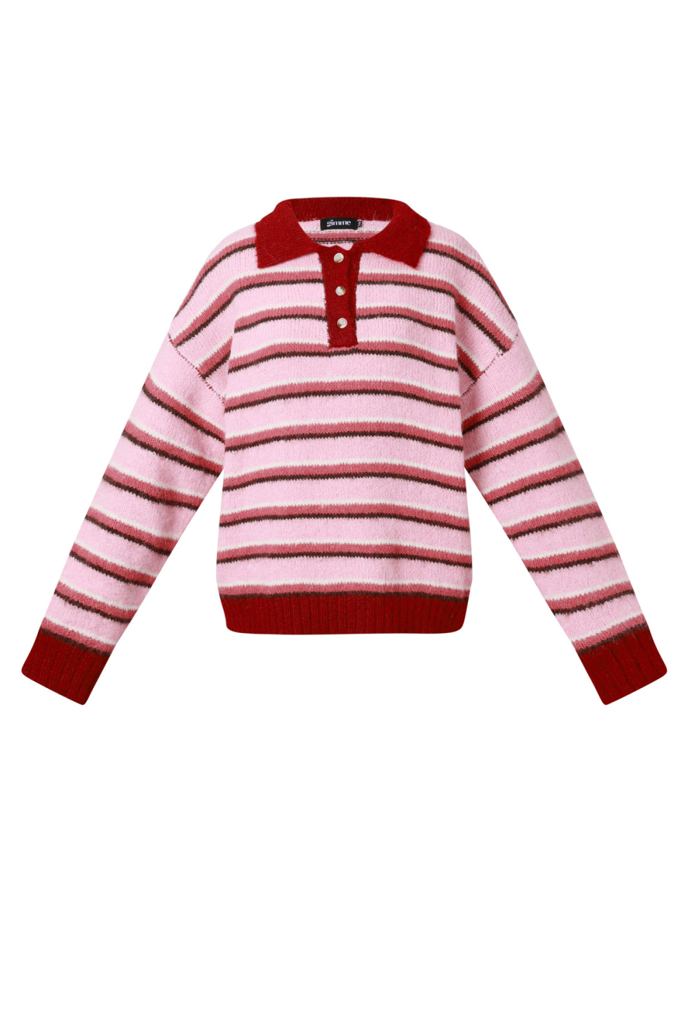 Pull Polo En Maille À Rayures Image11
