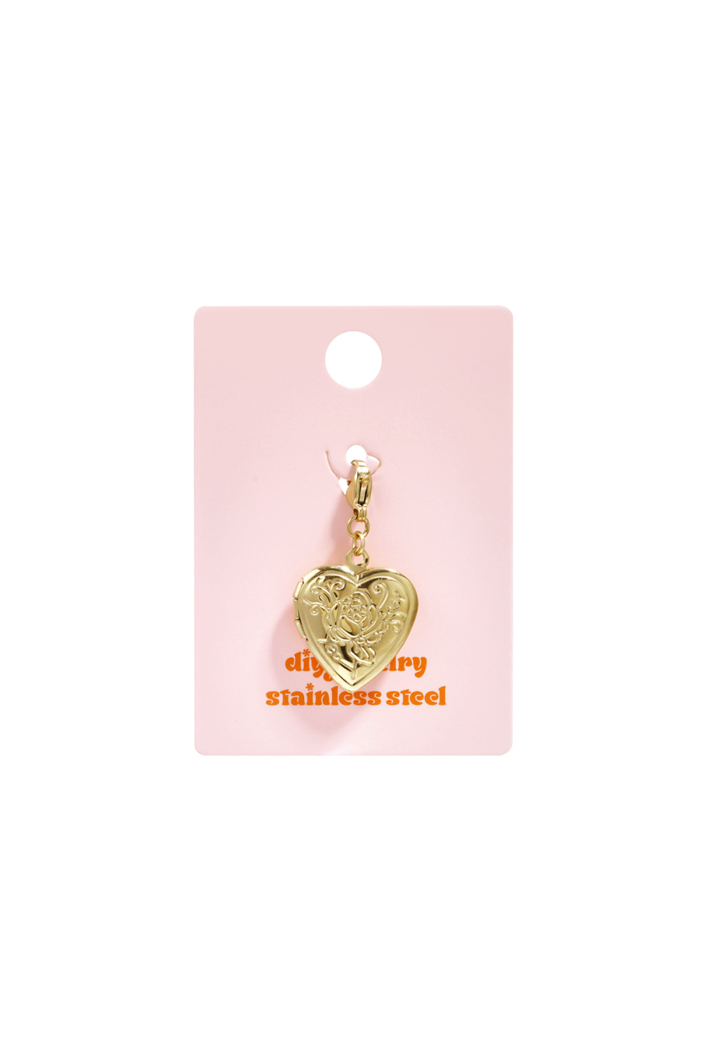Pendentif Cœur Photo Rose Diy h5Image5