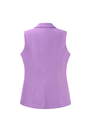 Blazer Sans Manches Pour Femme En Polyester Tissé Casual Design Asymétrique h5 Image3