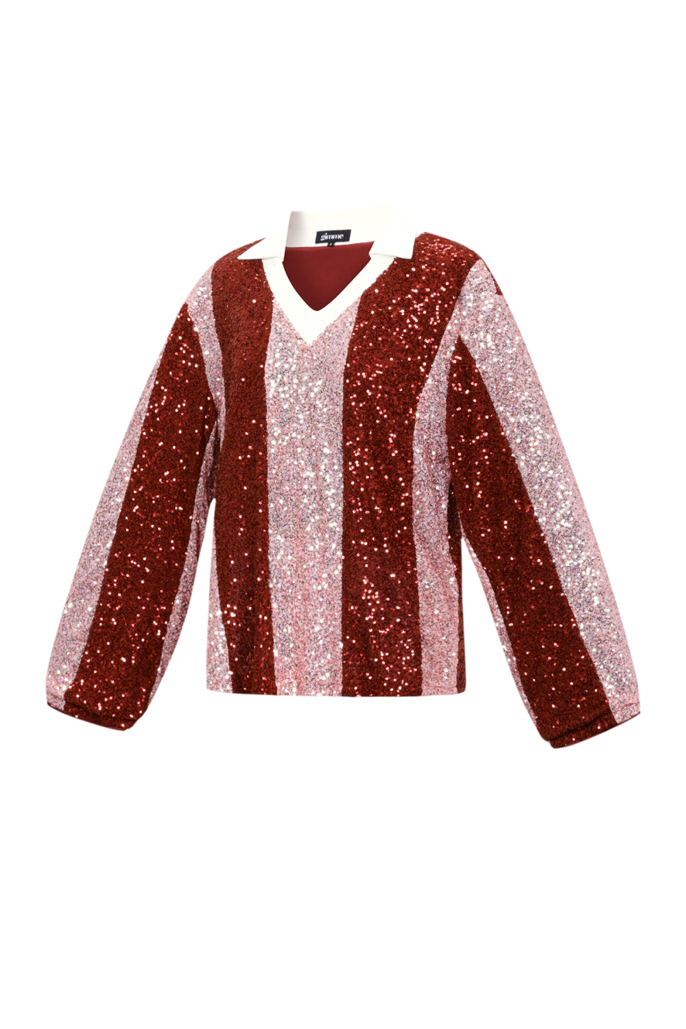 Tissu Polyester Fibre Hauts À Manches Longues Pour Femmes Casual Rayures h5Image2