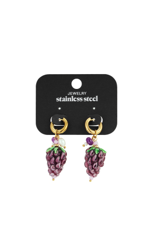 Boucles D'Oreilles Pendantes En Acier Inoxydable, Série Fruit, Décontractée, Simple Et Quotidienne, Bijoux Pour Femmes h5 Image5