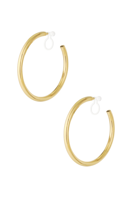Boucles d'oreilles créoles classiques à clip