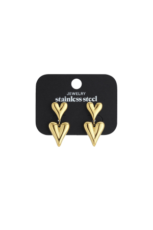Boucles D'Oreilles Pendantes En Acier Inoxydable, Style Cœur, Décontractées, Simples Et Quotidiennes, Bijoux Pour Femmes h5 Image5