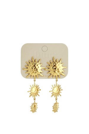 Boucles D'Oreilles Pendantes En Acier Inoxydable, Style Soleil, Décontractées, Simples Et Quotidiennes, Bijoux Pour Femmes h5 Image5