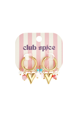 Boucles D'Oreilles Avec Perles Pendantes Et Cœur h5 Image3