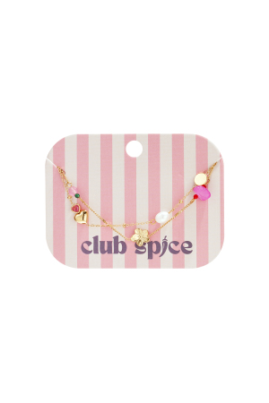 Bracelet À Breloques Avec Cœur, Fleur, Perle Et Perles h5 Image3