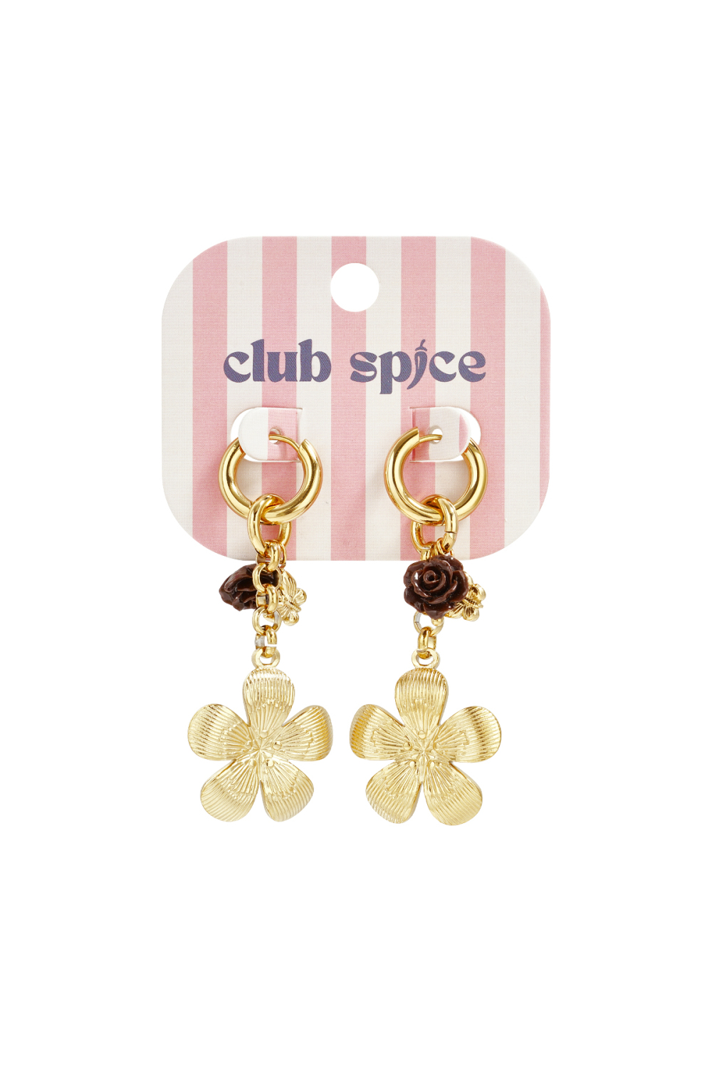 Boucles D'Oreilles Avec Pendentifs En Forme De Fleur De Différentes Tailles Image5