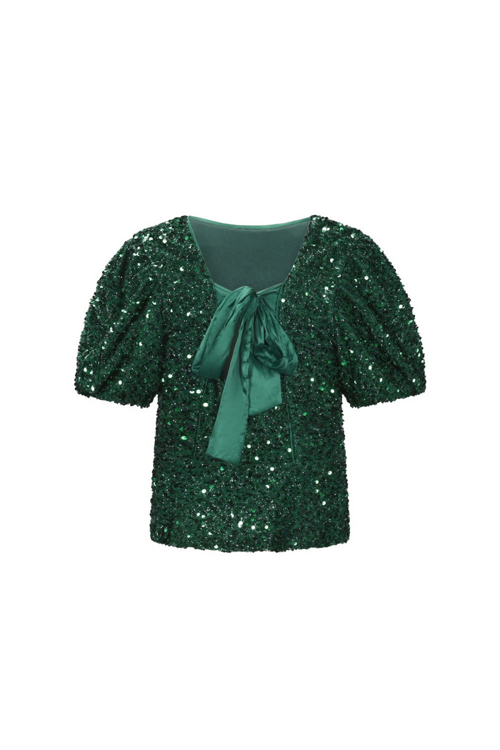 Tissu Polyester Fibre Femmes Tops Manches Courtes Élégant Paillettes h5Image3