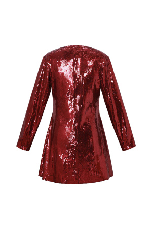 Tissu Polyester Fibre Robe Mini Femme Élégante Paillettes Automne/Hiver h5 Image3