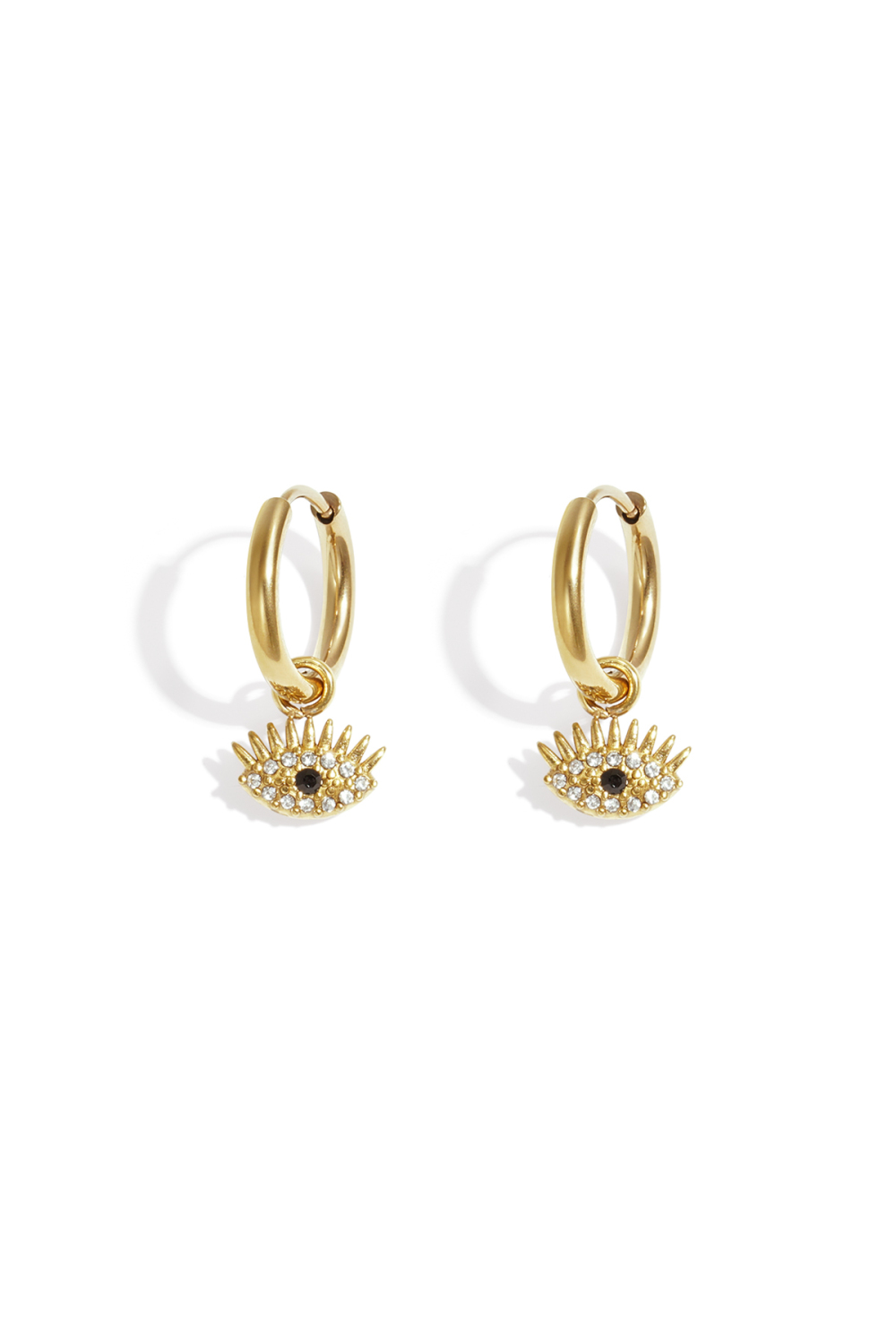 Boucles D'Oreilles Pendantes En Acier Inoxydable, Œil De Diable, Collection Décontractée Et Simple Pour Femmes 