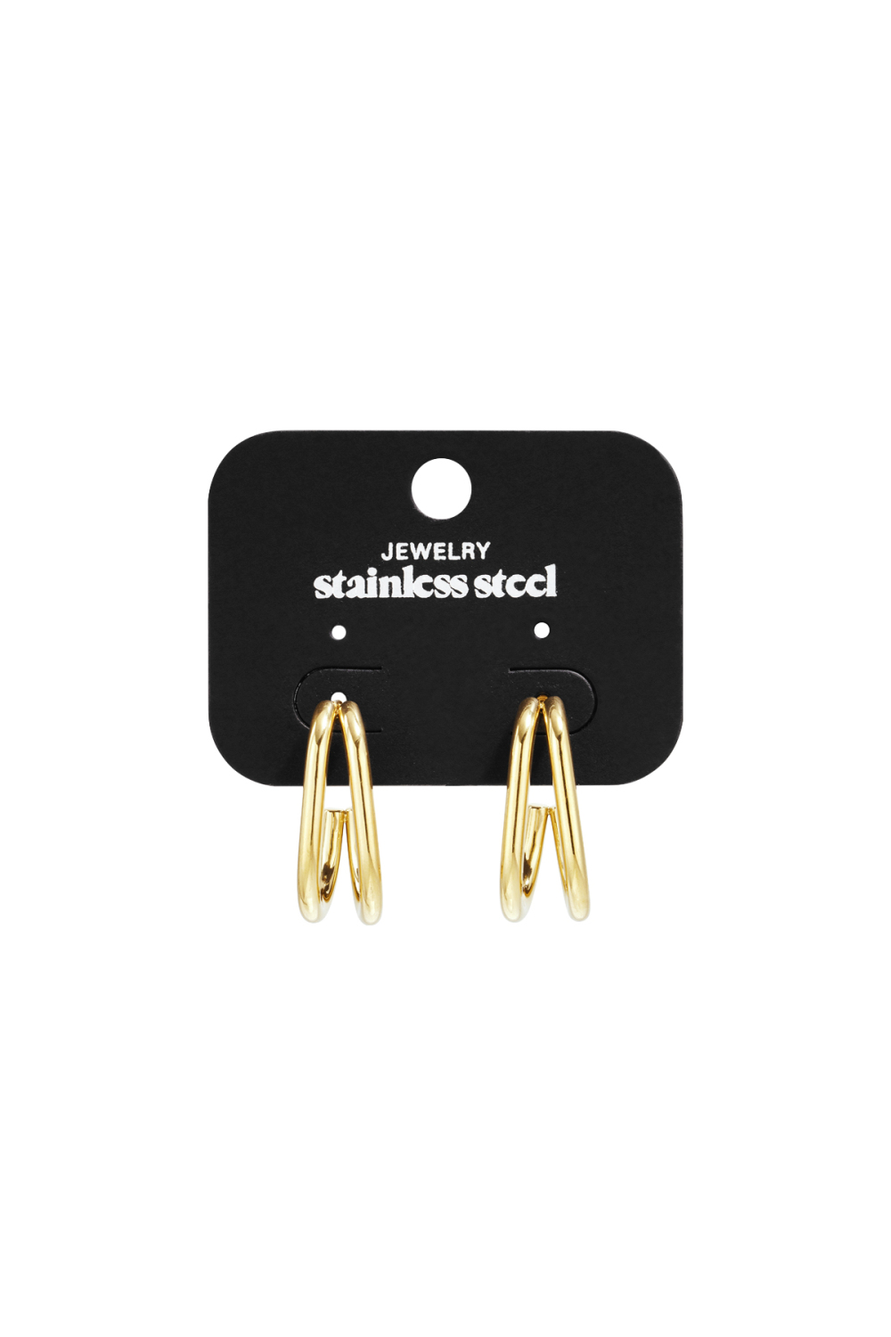 Boucles D'Oreilles Créoles En Acier Inoxydable, Collection Casual Daily Simple, Bijoux Pour Femmes Image6