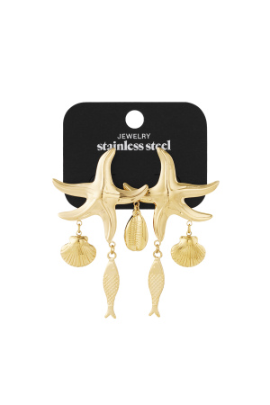 Boucles D'Oreilles Trésors D'Étoiles De Mer h5 Image4