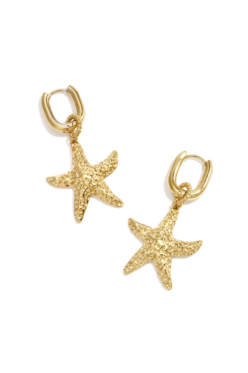 Boucles D'Oreilles Squovales Avec Pendentif Étoile De Mer