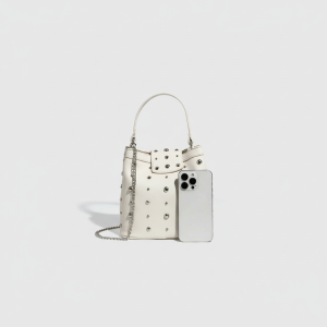 Sac À Bandoulière Pour Femme, Série Mode Haut De Gamme, Rivet Métallique, 1 Pièce h5 Image2