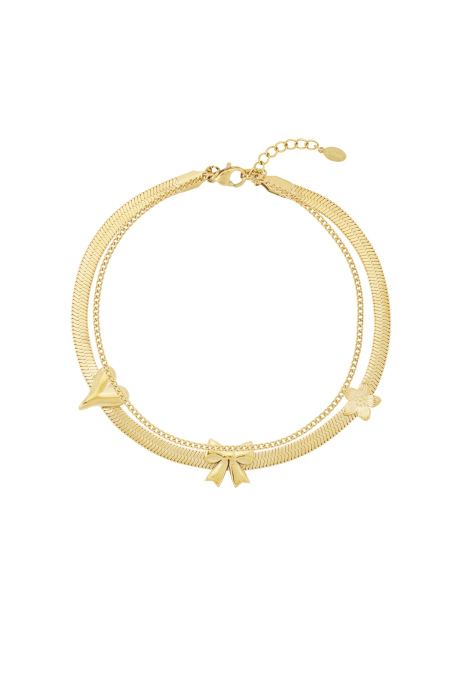 Charmant bracelet de cheville avec nœud
