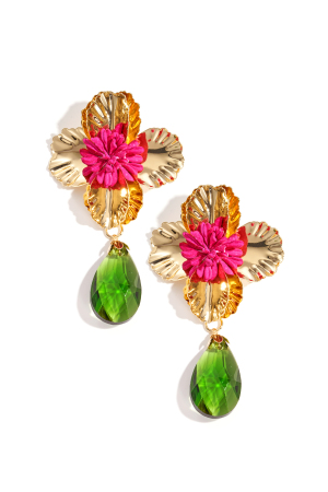 Boucles D'Oreilles Pendantes En Fer, Série Luxueuse De Vacances Fleuries, Bijoux Pour Femmes h5 