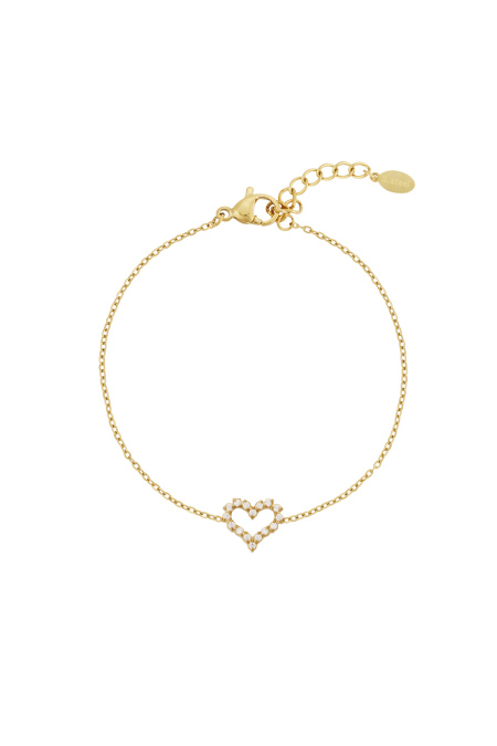 Bracelet coeur strass