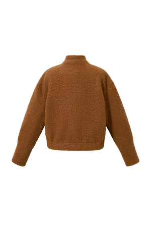 Veste Femme En Fibre De Polyester Tissée Style Décontracté Couleur Unie Automne/Hiver h5 Image3