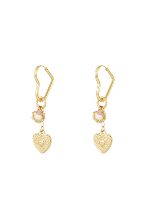 Boucles D'Oreilles Pendantes En Acier Inoxydable, Style Cœur, Décontractées, Simples Et Quotidiennes, Bijoux Pour Femmes h5 
