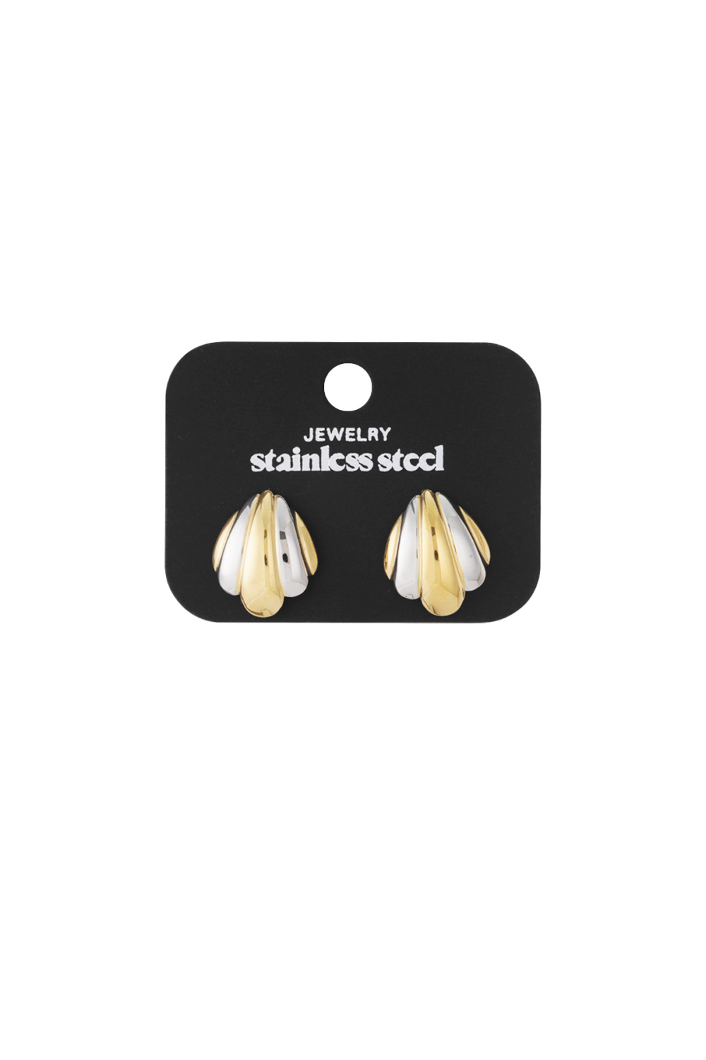 Boucles D'Oreilles Fusion Argent Doré h5Image3