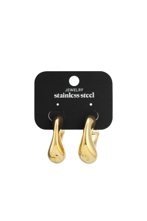 Boucles D'Oreilles Créoles En Acier Inoxydable, Style Décontracté, Simple Et Quotidien, Pour Femmes h5 Image5