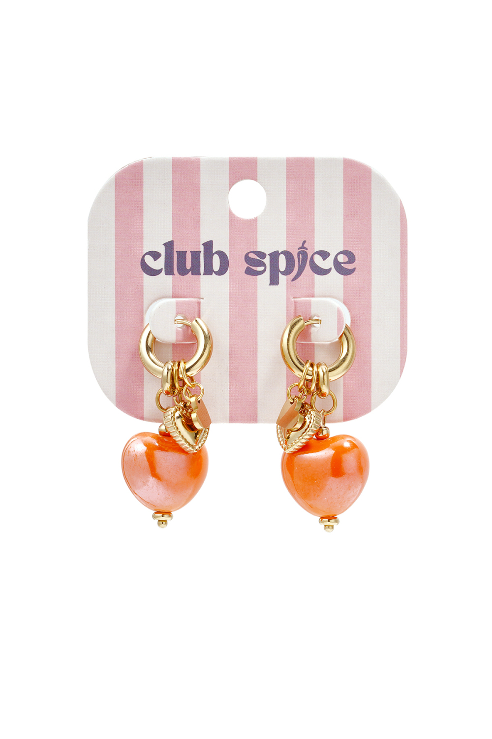Boucles D'Oreilles Avec Pendentifs En Forme De Cœur Image3