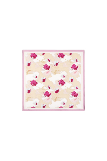 Écharpes d'été à fleurs, douces, en polyester, accessoires pour la Saint-Valentin 2