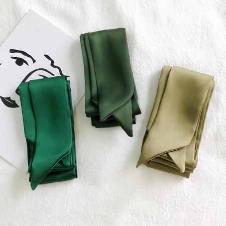 Bandana classique en polyester de couleur unie pour femme, 1 pièce 2