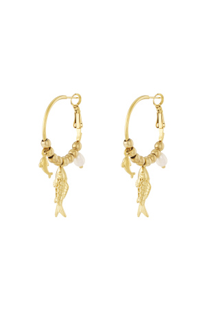Boucles D'Oreilles Pendantes En Forme De Poisson h5 Image3