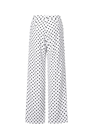 Tissu Polyester Fibre Femmes Pantalons Droits Élégants Points h5 Image3